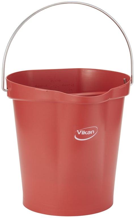 Vikan Bucket Metal Detectable 12ltr Red