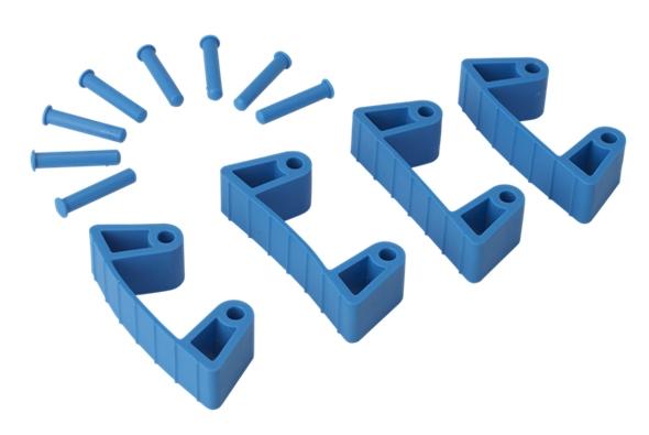 Vikan 4 x Rubber Clips for Wall Brackets Blue