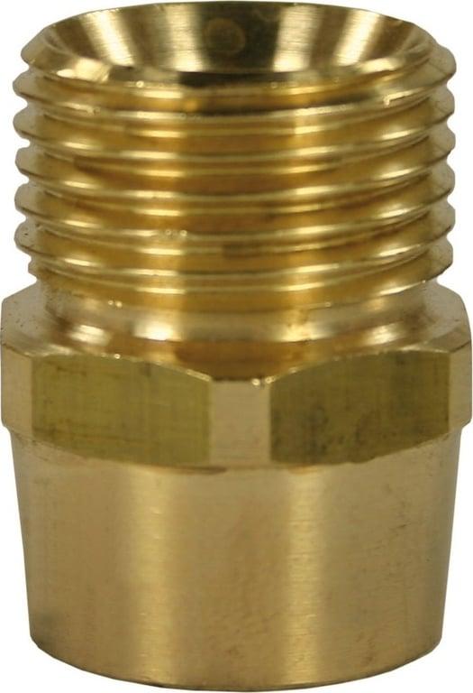 Quick Screw Brass Nipple Adaptor 1/4"F to 1/2"M