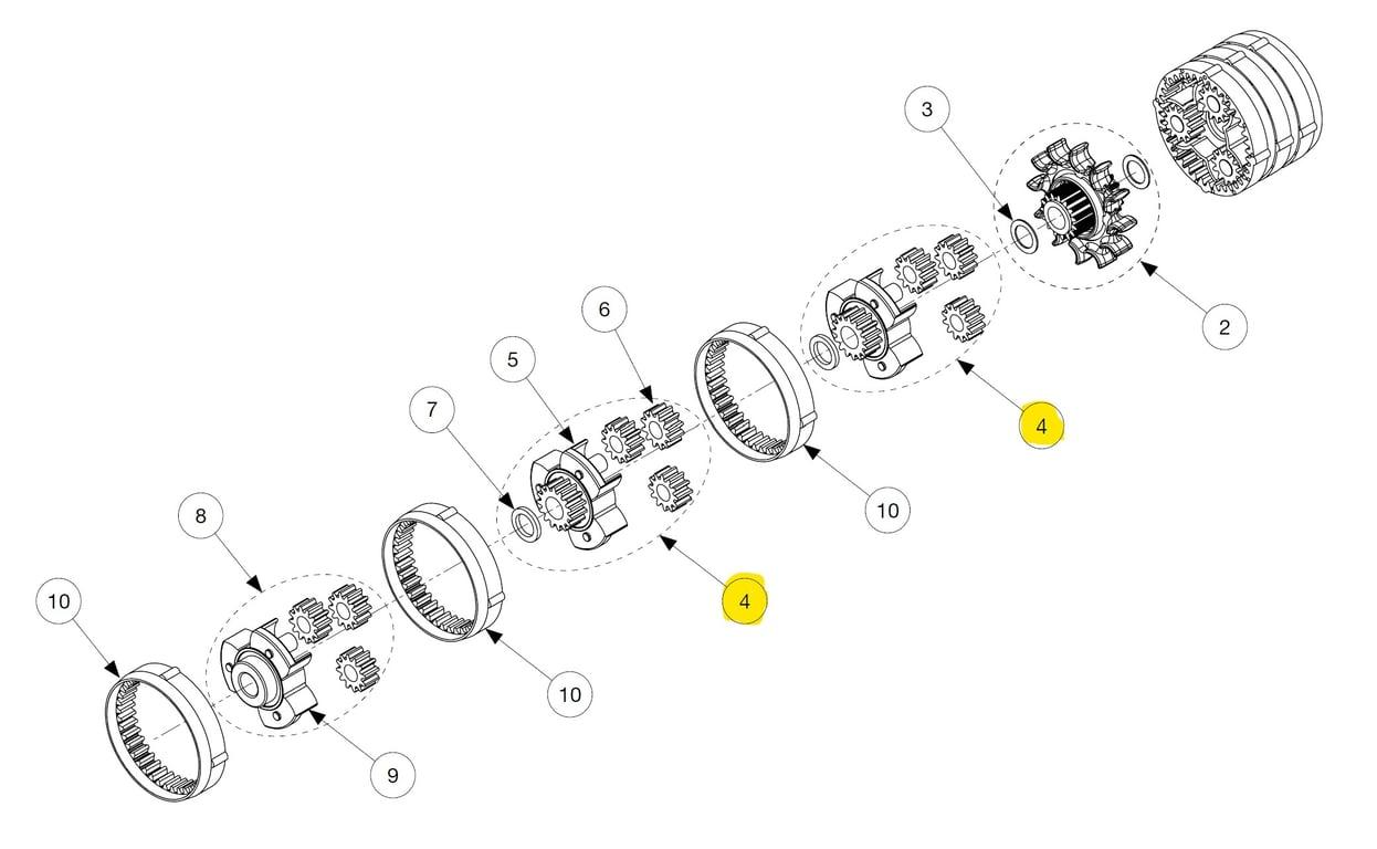 SOLA-TECS Gear Pulley Set 0200876