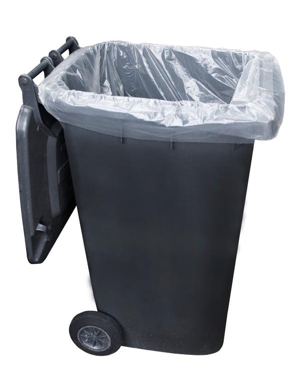 240L Natural Wheelie Bin Liner Pack of 100