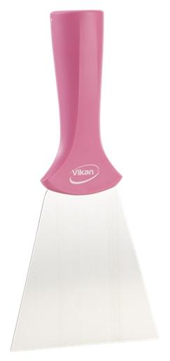 Vikan Stainless Steel Scraper with Threaded Handle, 100 mm Pink