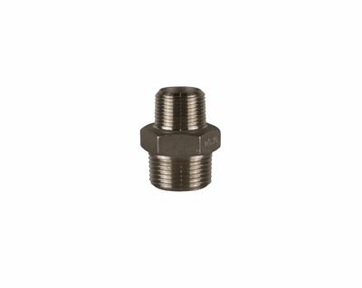 Stainless Steel Hexagonal Reducing Nipple 1"M x 3/4"M