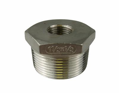  Stainless Steel Hexagon Bushes 1½" x 1/2"