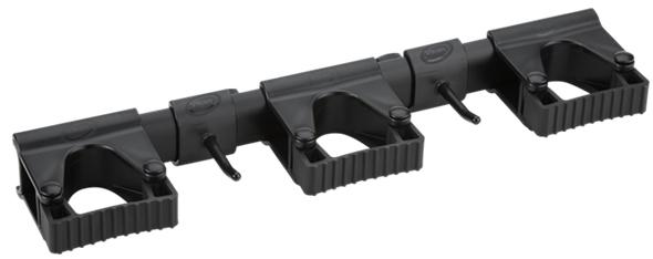 Vikan Wall Bracket Double Hook Module Black