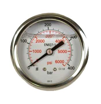 Pressure Gauge Back Entry S/Steel 63mm