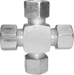 Zinc Plated F/F/F/F Cross 1/2"