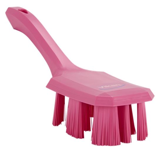 Vikan UST Hard Short Handle Washing Brush 260 mm Pink 41791