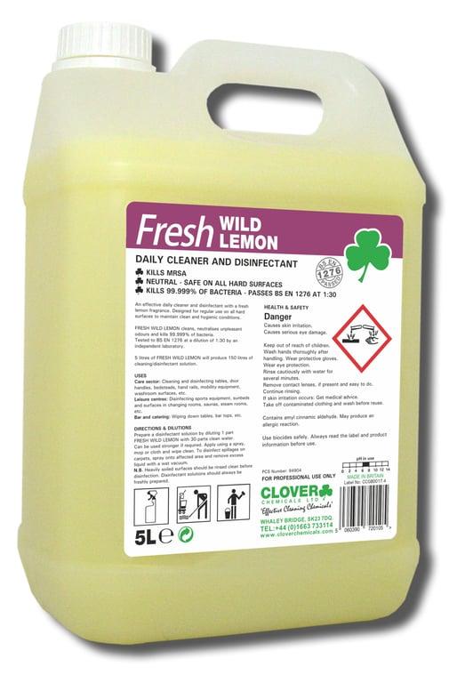 Clover Fresh Disinfectant 5L Wild Lemon