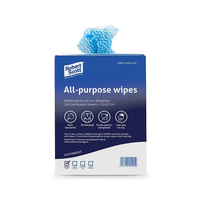 All Purpose Antibac Cloth Roll 200 In Blue