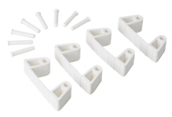 Vikan 4 x Rubber Clips for Wall Brackets White